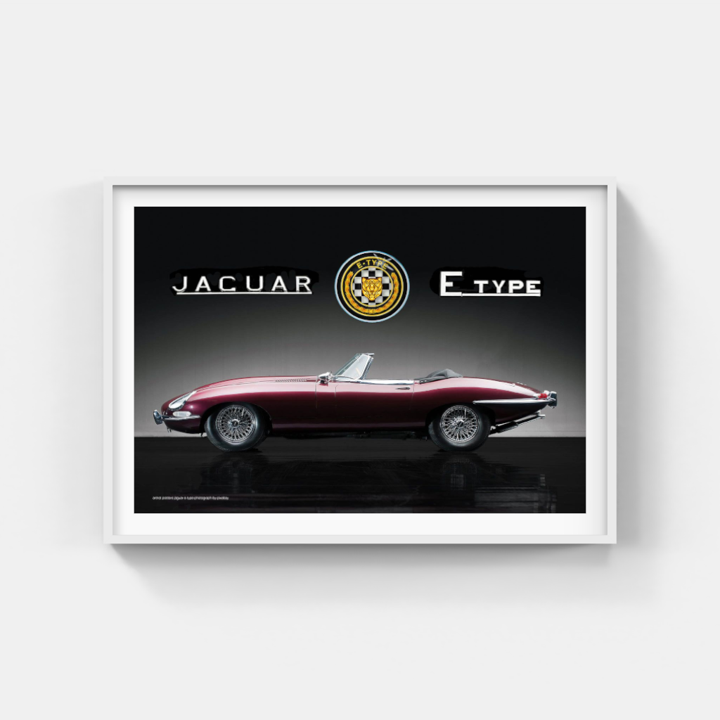 Jaguar E-Type poster (Red)
