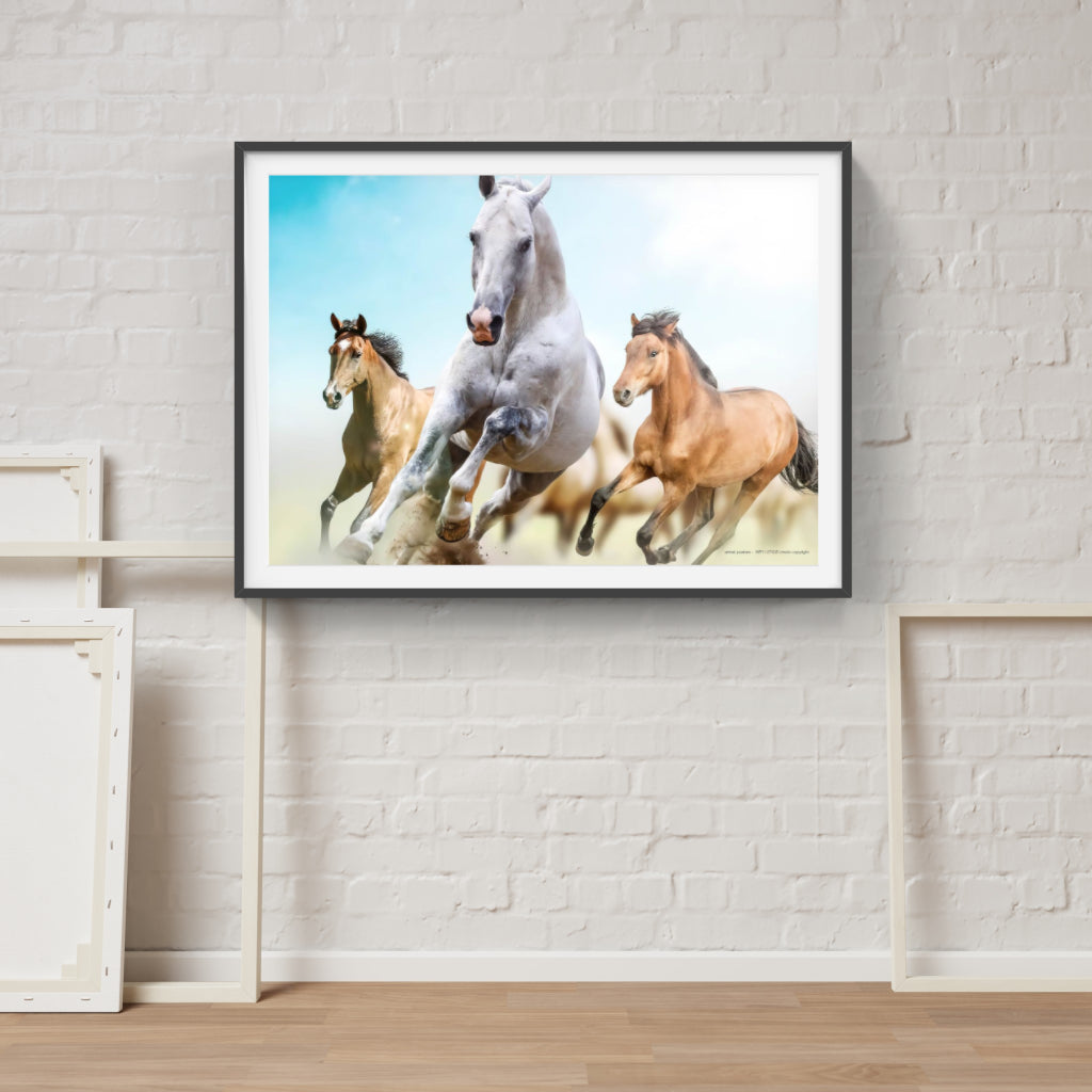 Running Horses poster