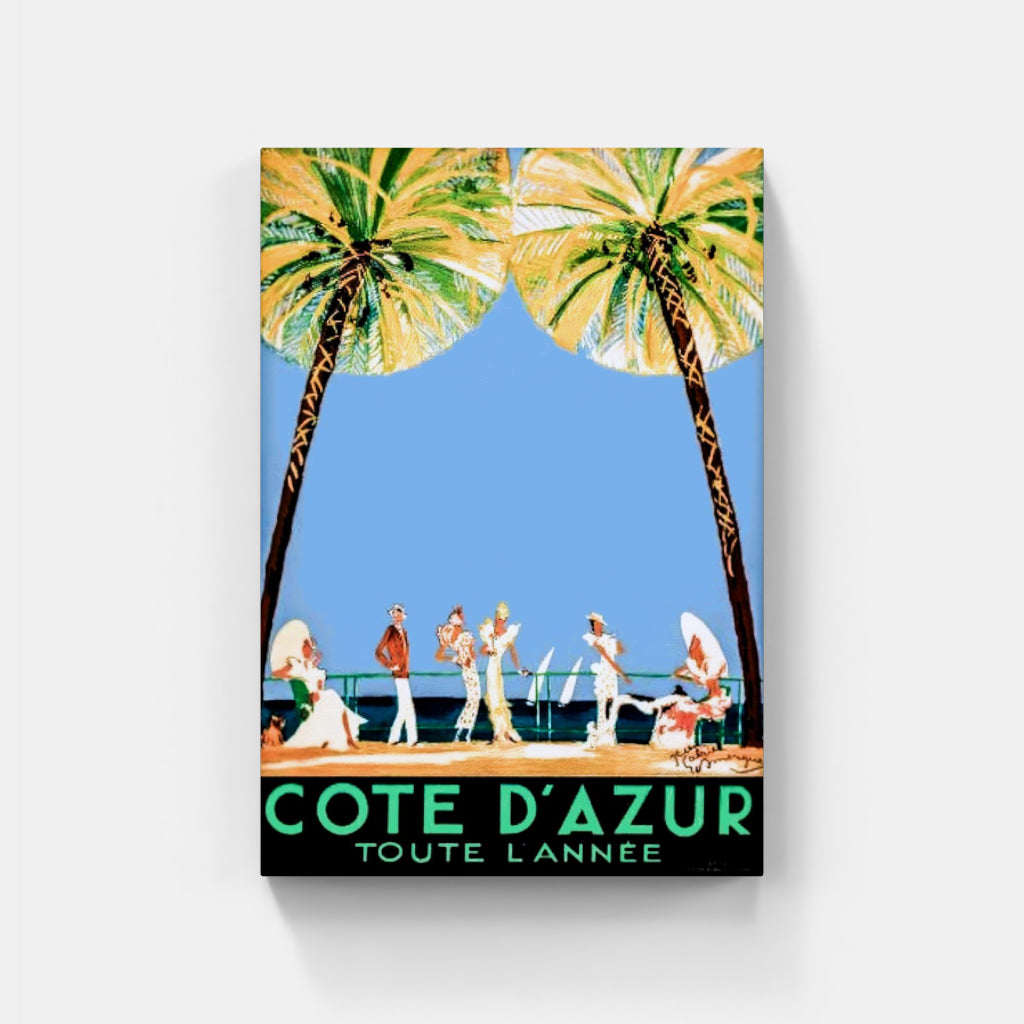 Côte d'Azur Promenade retro poster