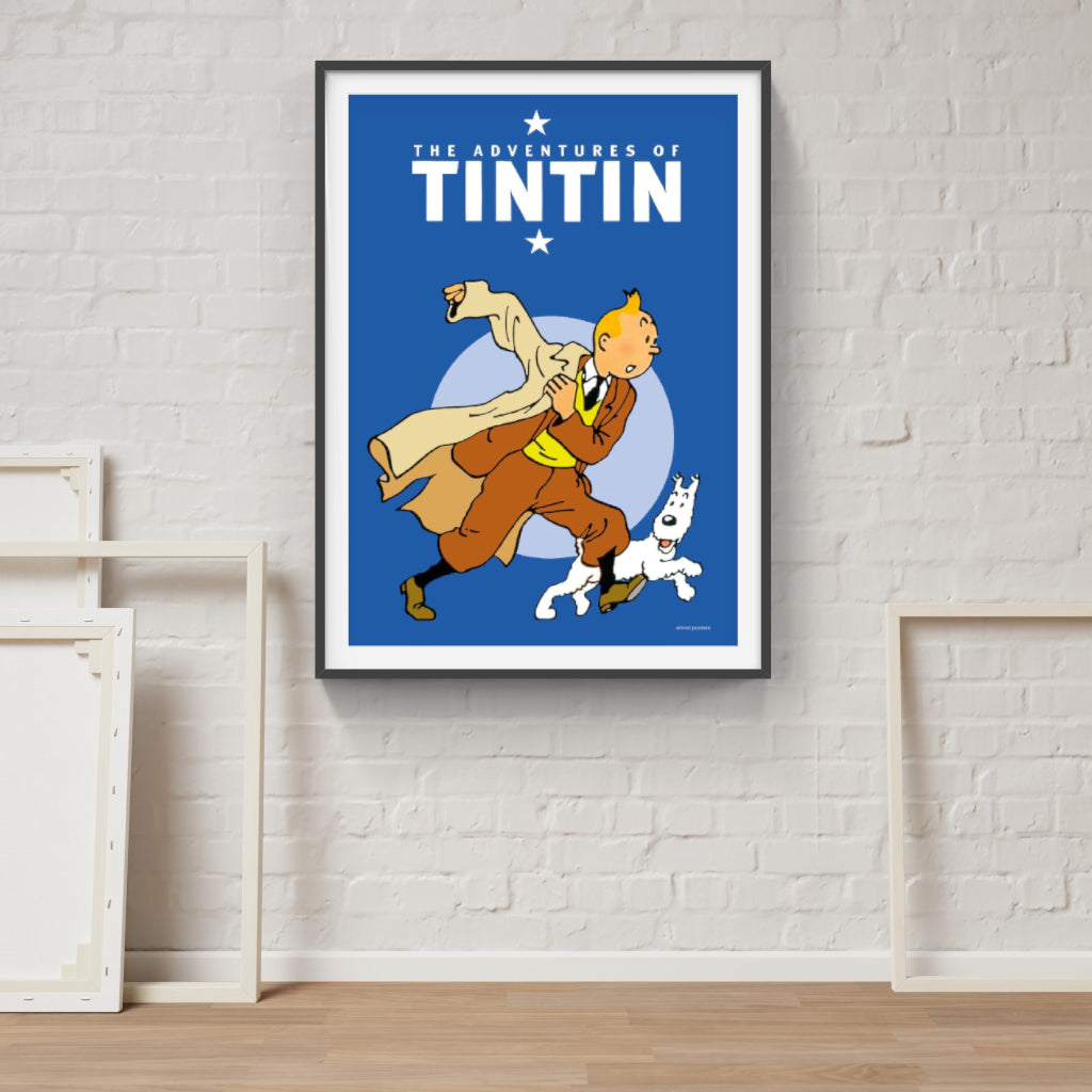 The Adventures of Tintin retro poster