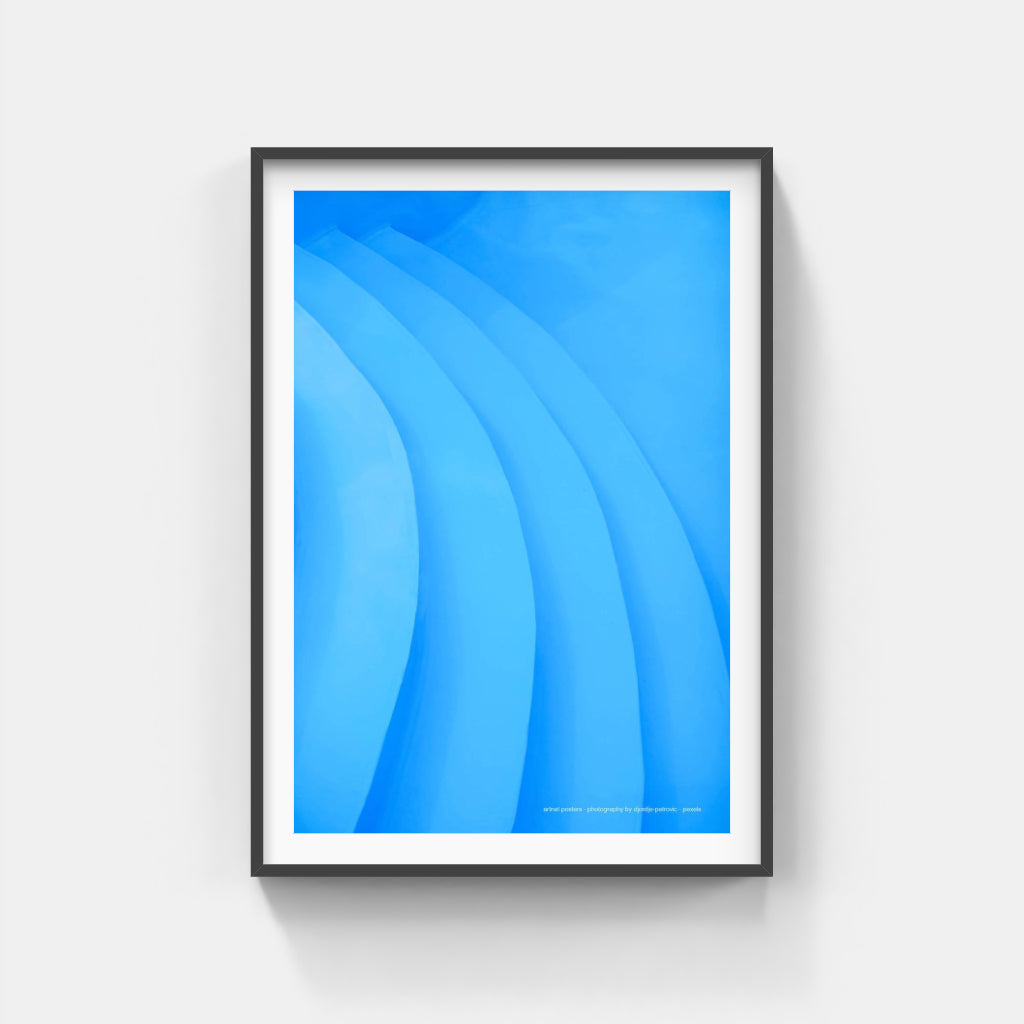 Cool Blue Pool architectural poster