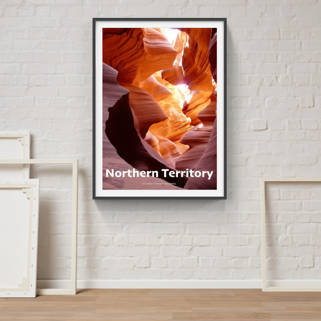 Northern Territory striated rocks poster