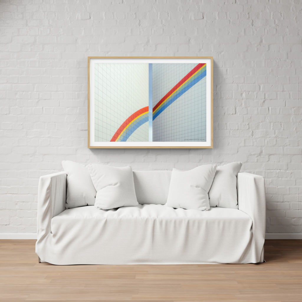Rainbow Building architectural poster