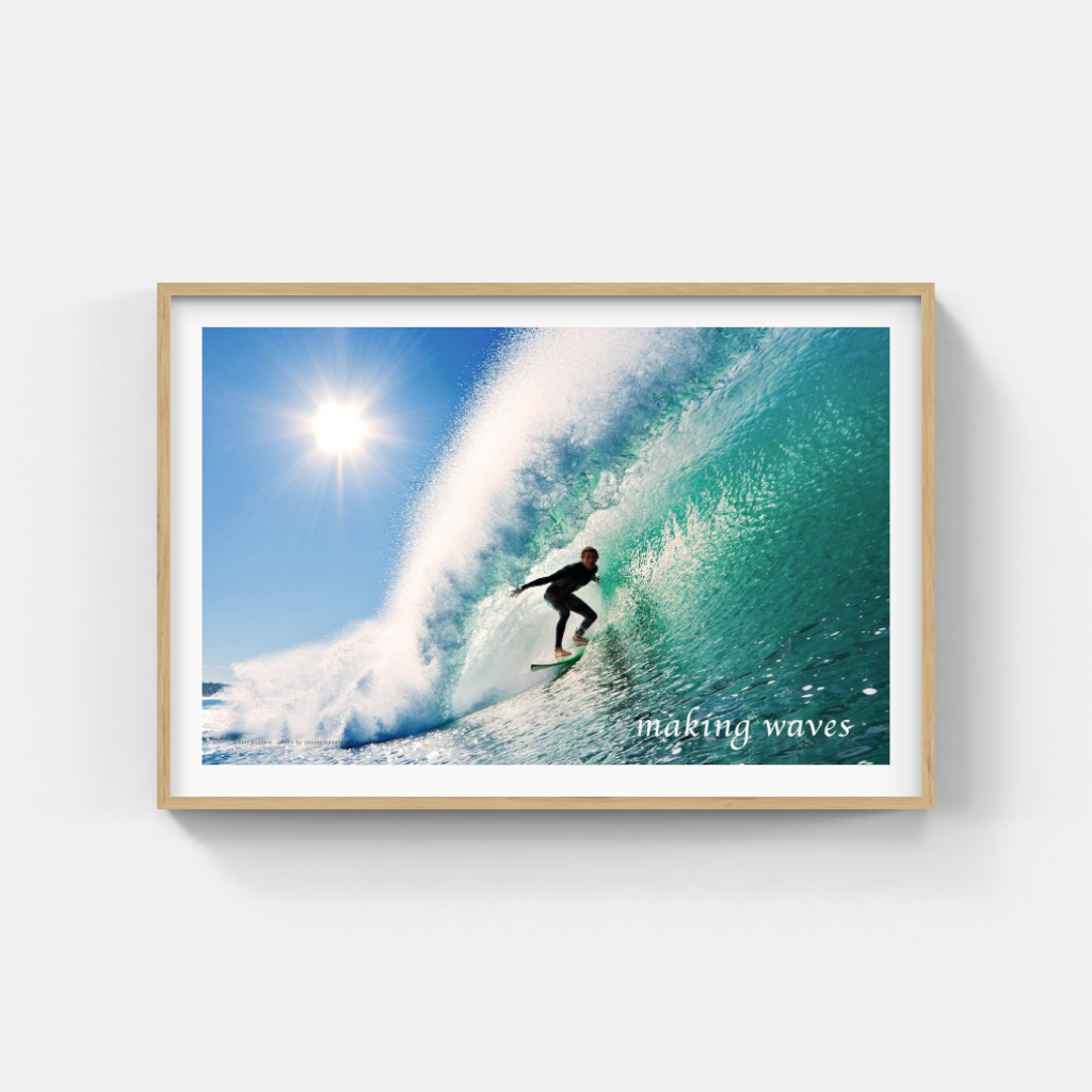 Making Waves surfing poster