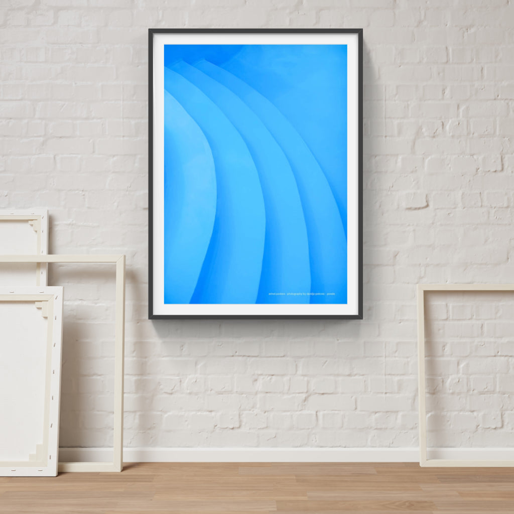 Cool Blue Pool architectural poster