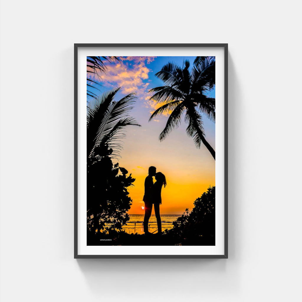 Maldives Sunset poster