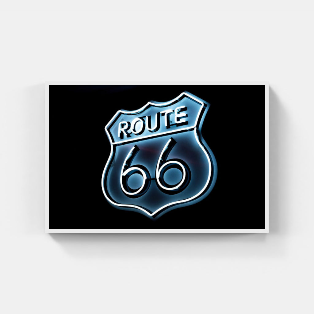Route 66 neon poster