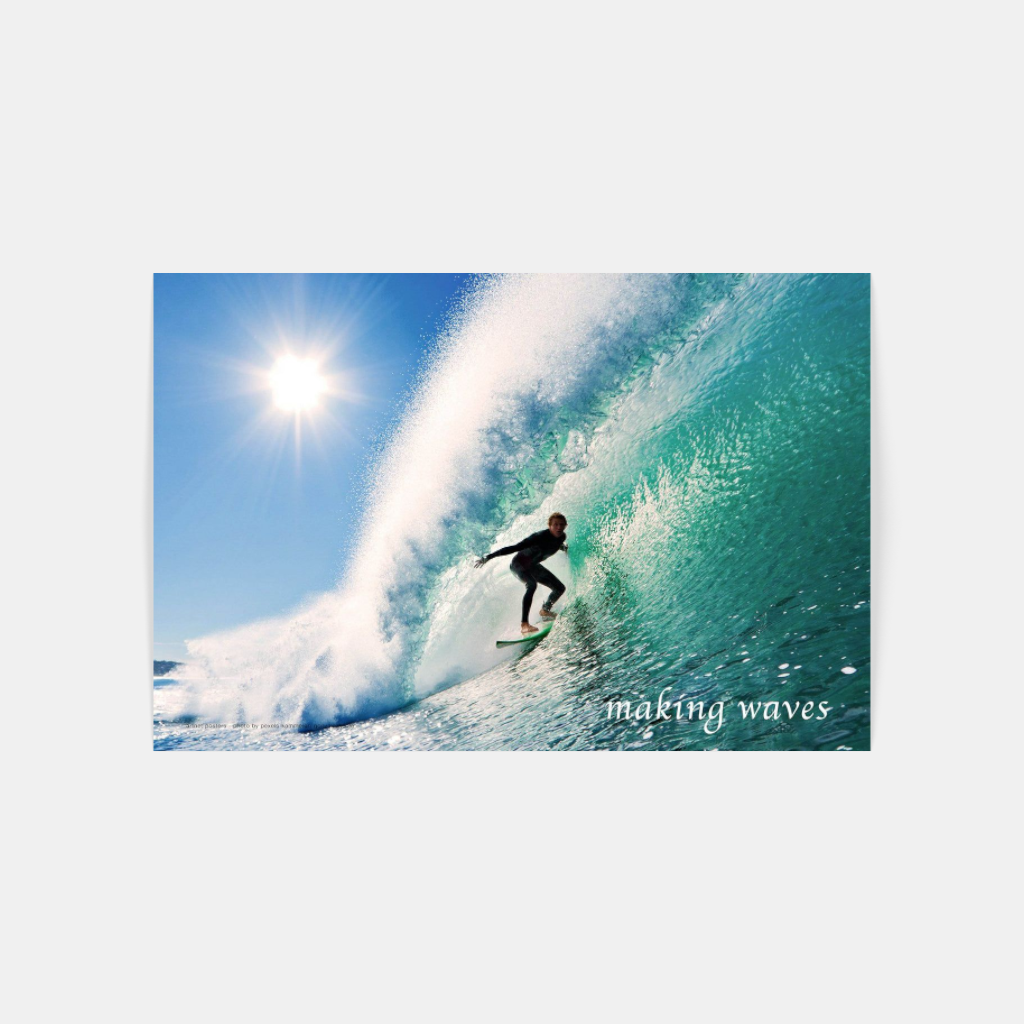 Making Waves surfing poster