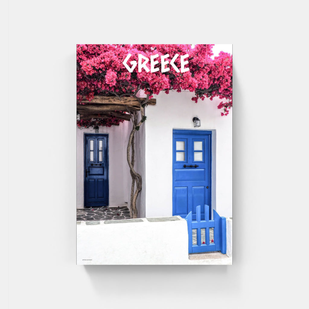 Greece Bougainvillea poster