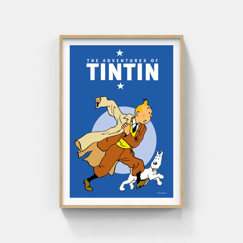 The Adventures of Tintin retro poster