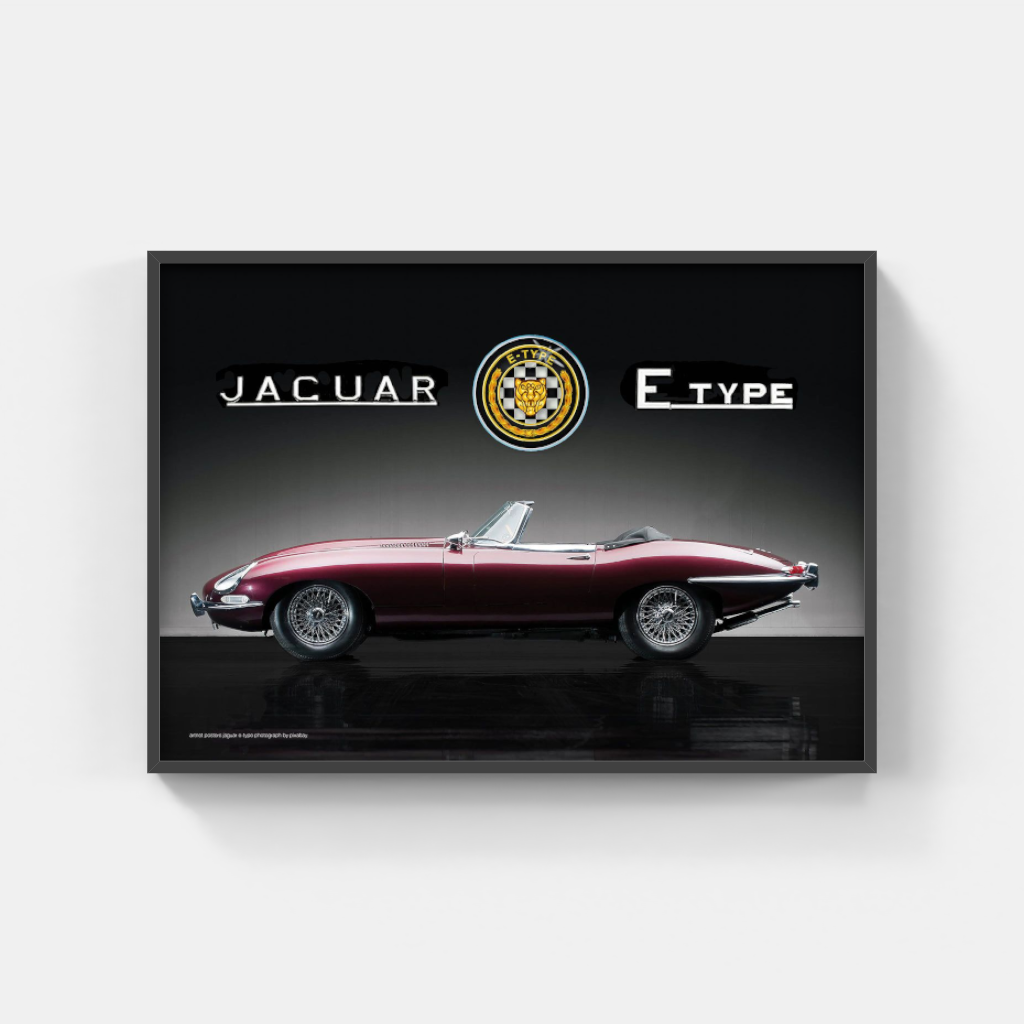 Jaguar E-Type poster (Red)