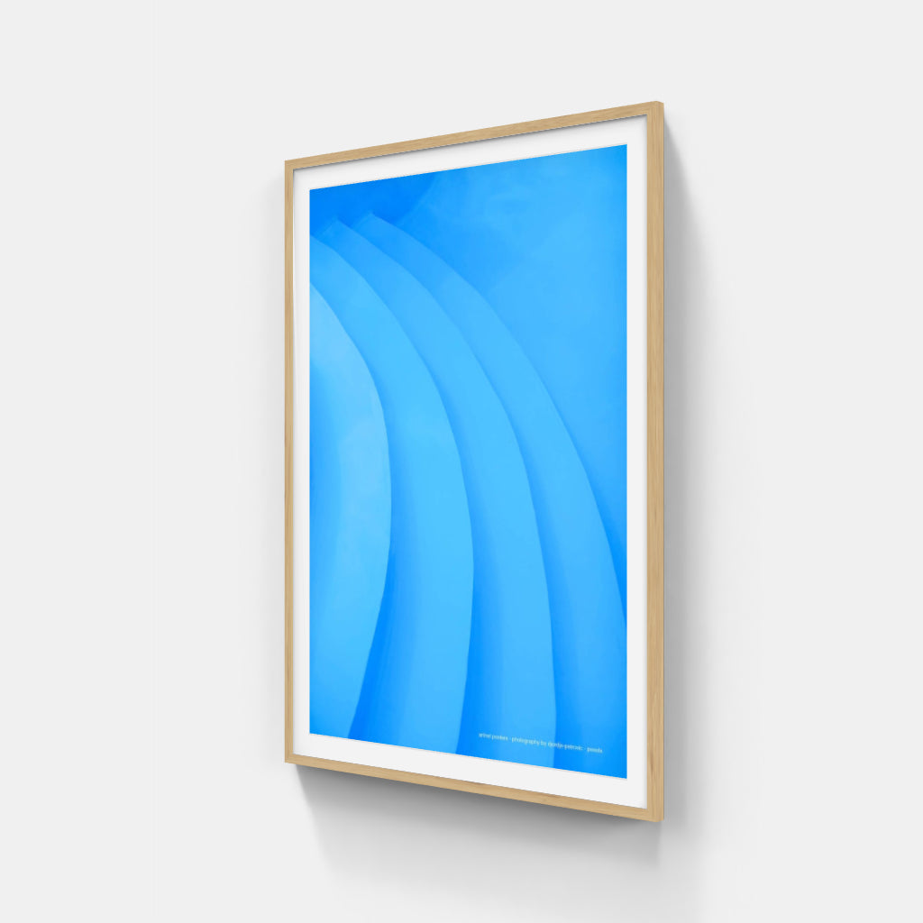 Cool Blue Pool architectural poster