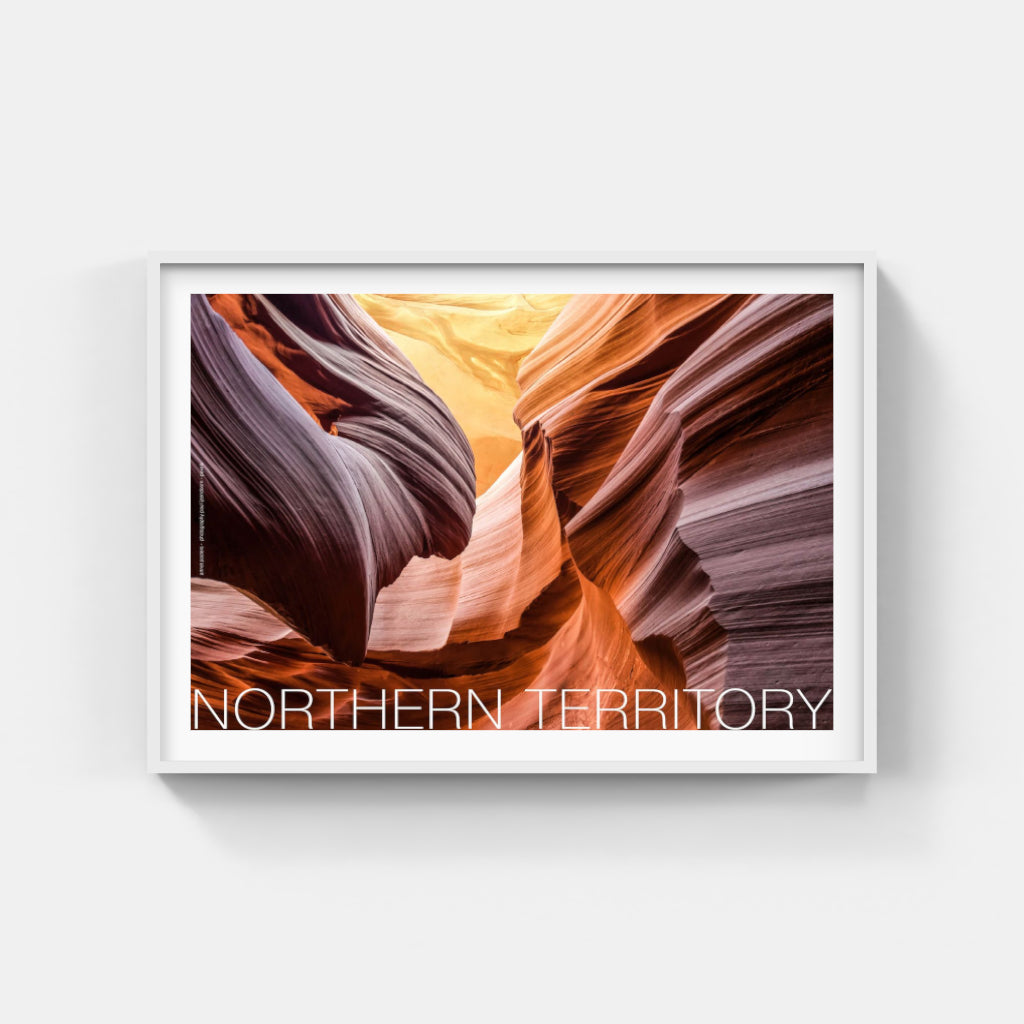 Northern Territory striated rocks poster