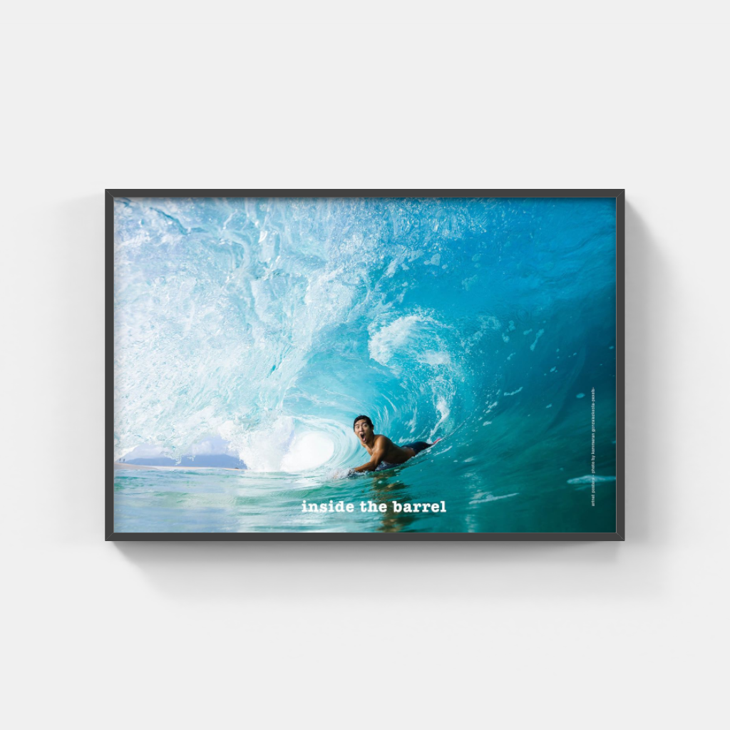 Inside the Barrel surfing poster