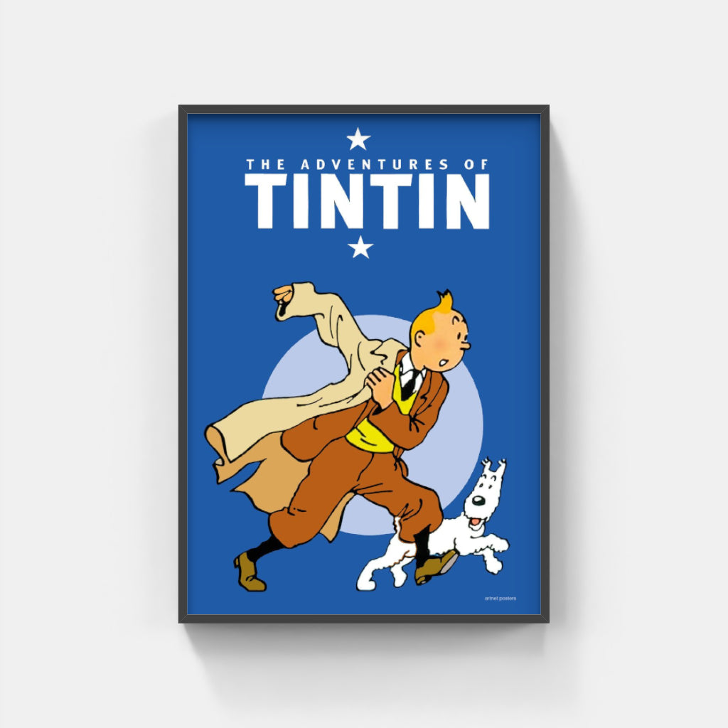 The Adventures of Tintin retro poster
