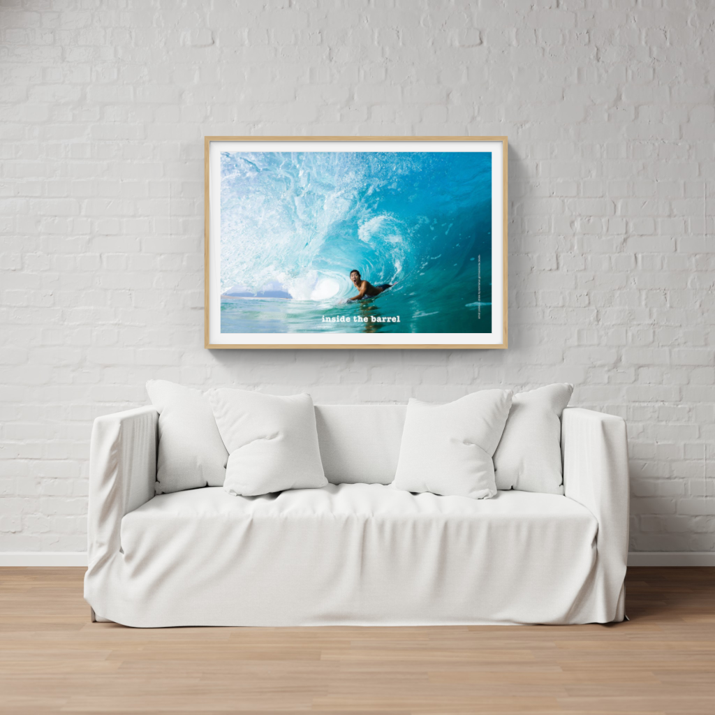 Inside the Barrel surfing poster