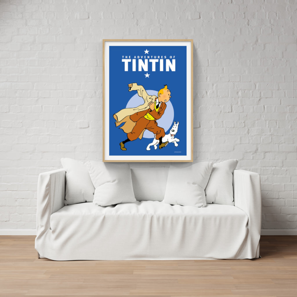 The Adventures of Tintin retro poster