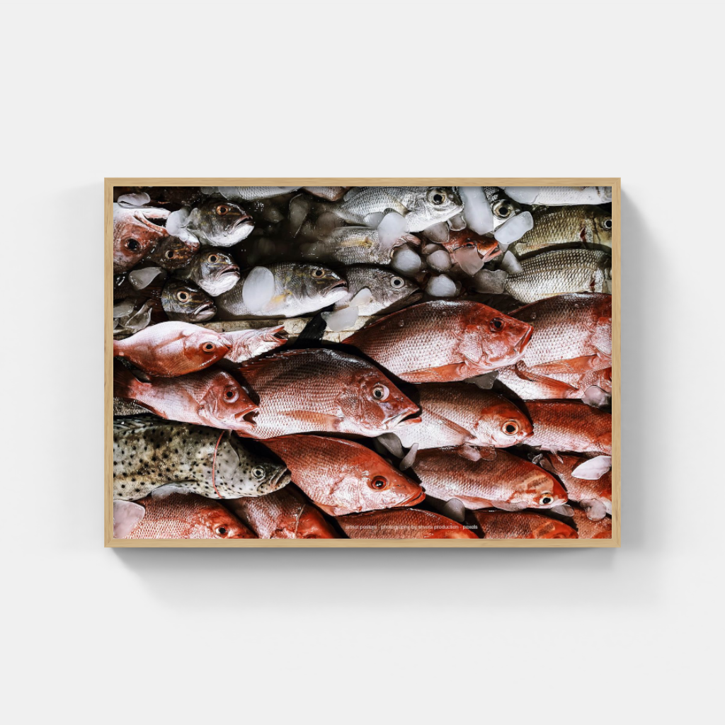 Fresh Fish Ocean Colours poster