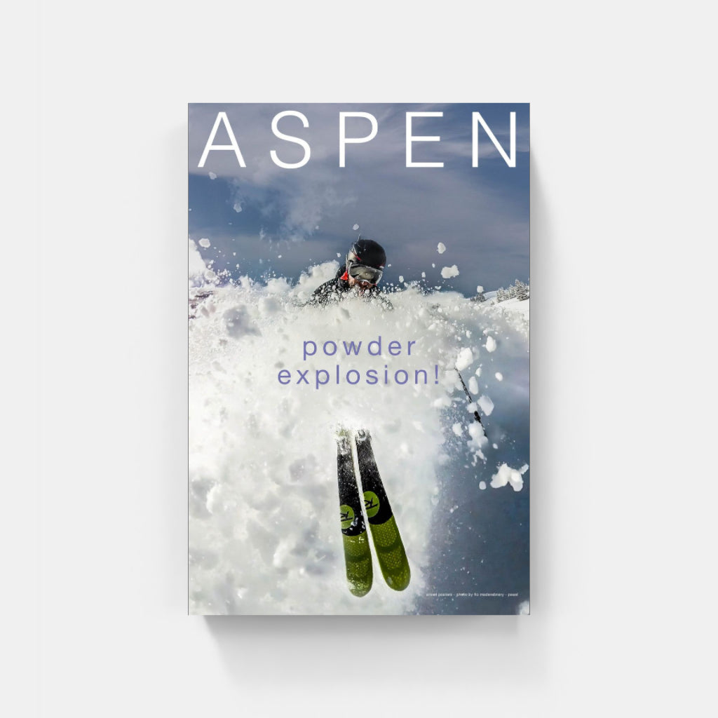 Aspen Powder skiing poster