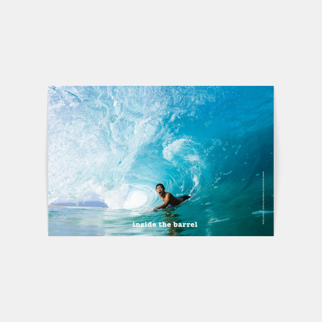 Inside the Barrel surfing poster