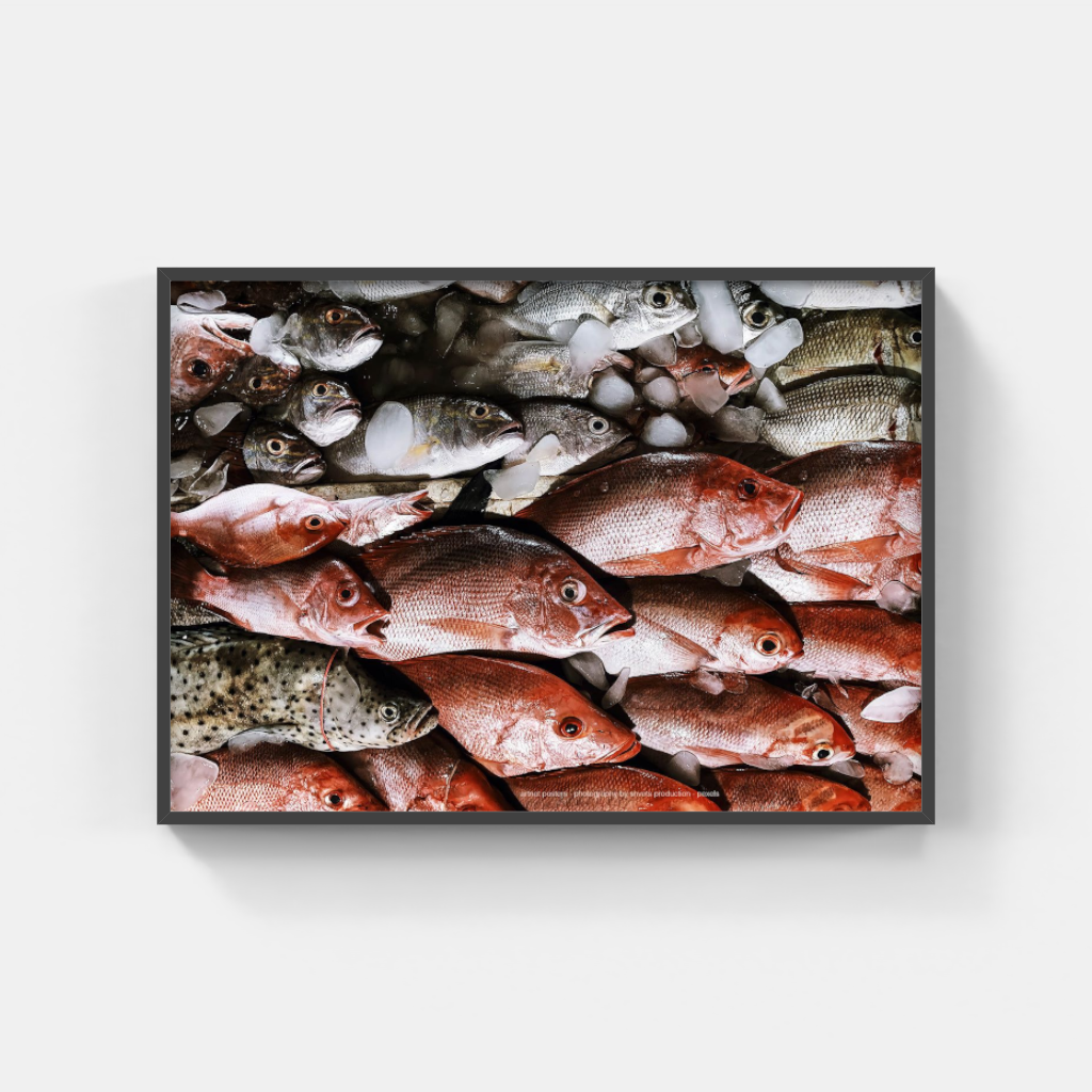 Fresh Fish Ocean Colours poster