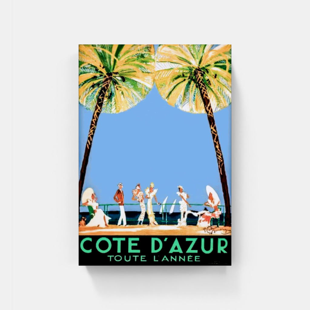 Côte d'Azur Promenade retro poster