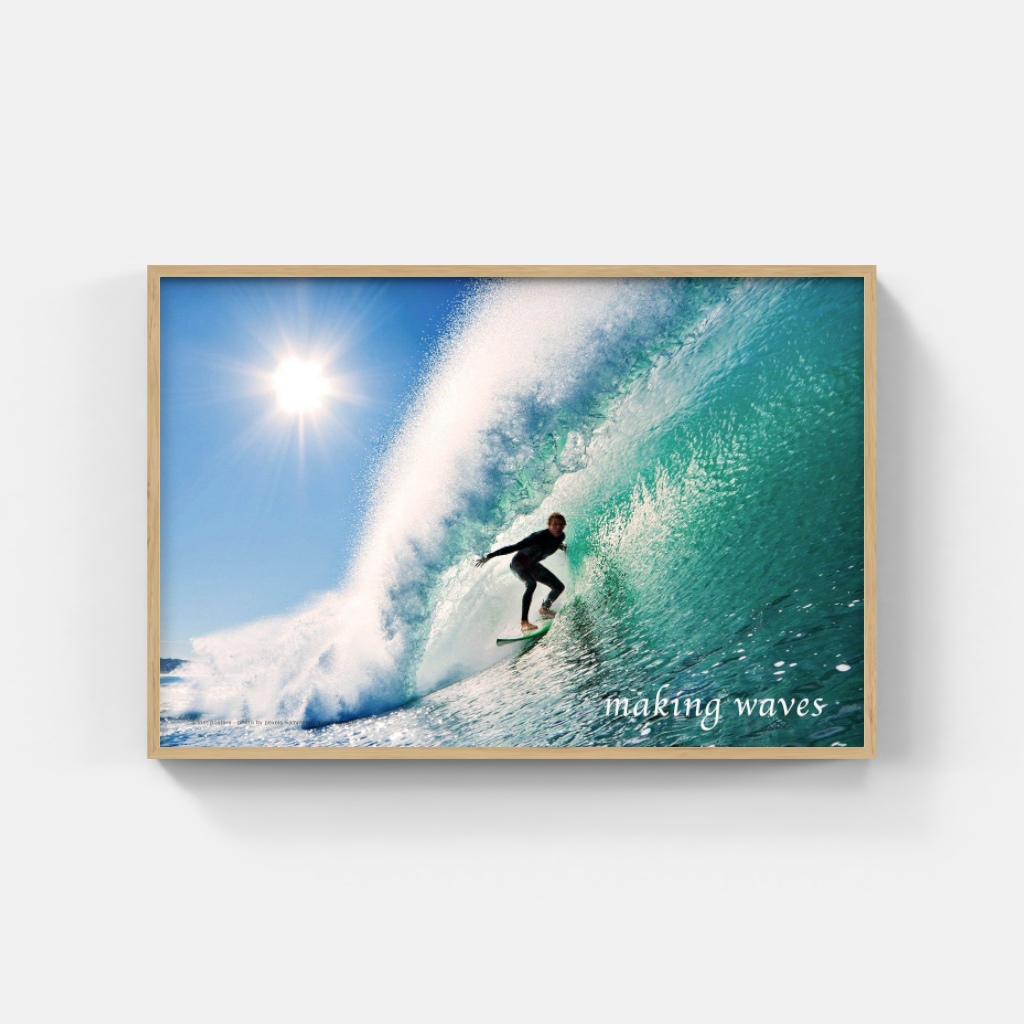 Making Waves surfing poster