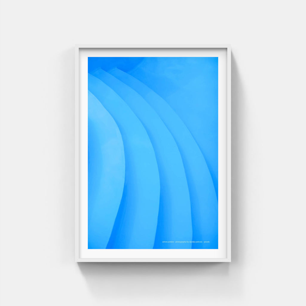 Cool Blue Pool architectural poster