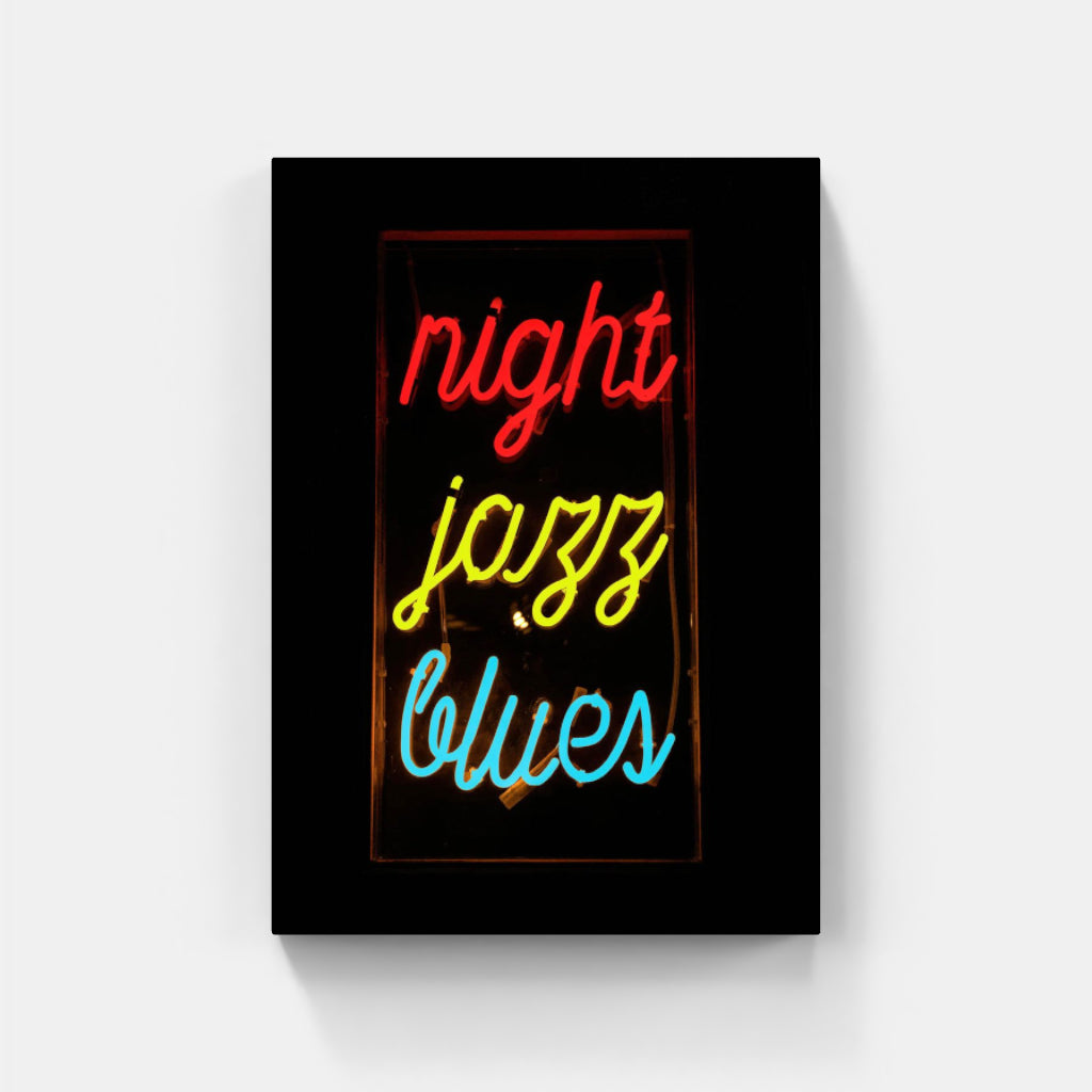 Night Jazz Blues neon poster
