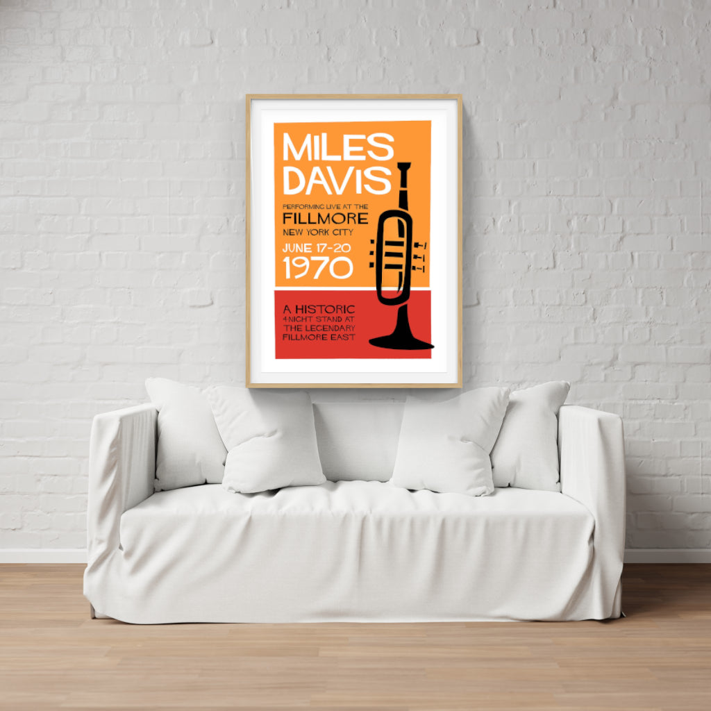Miles Davis at Fillmore 1970 poster