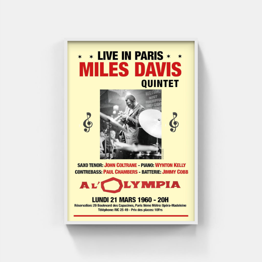 Miles Davis in Paris poster