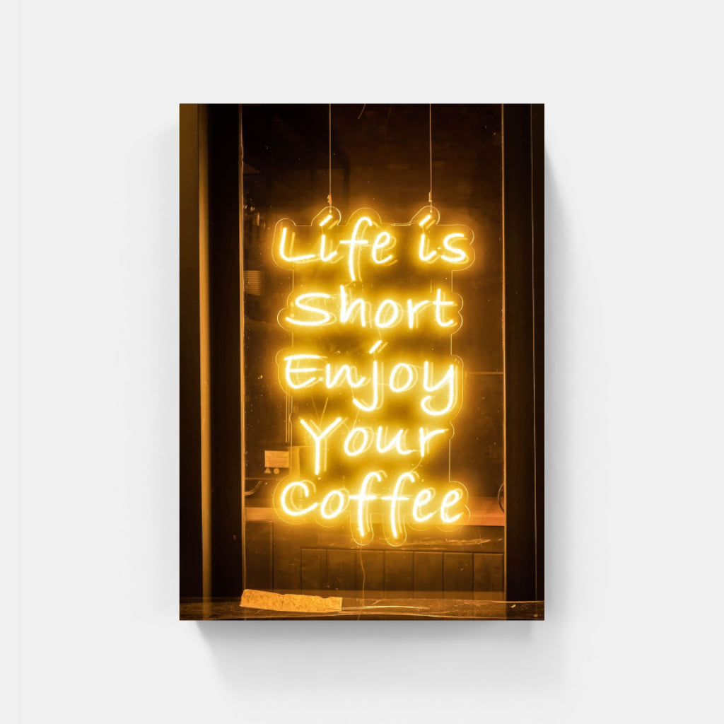 Life is Short neon - poster