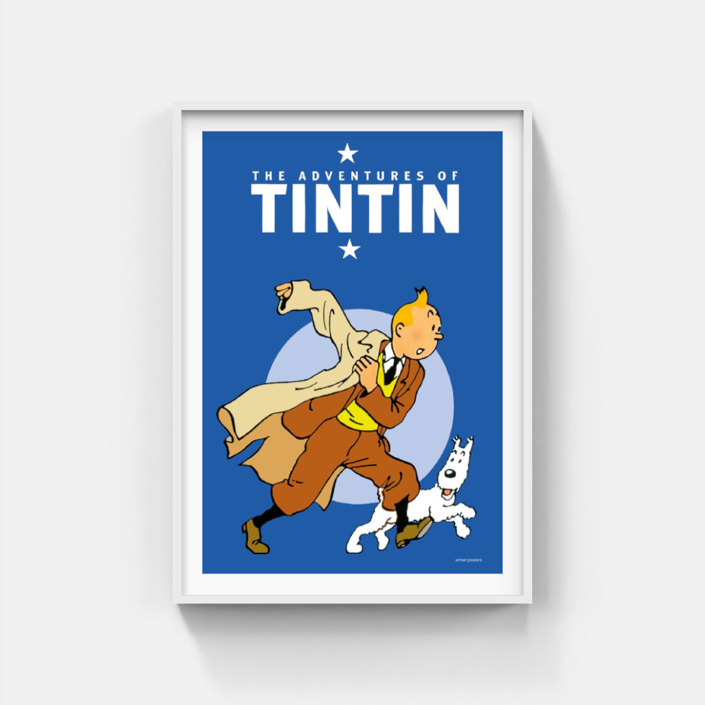 The Adventures of Tintin retro poster