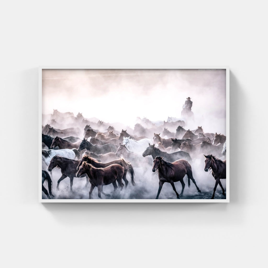 Round Up horses poster
