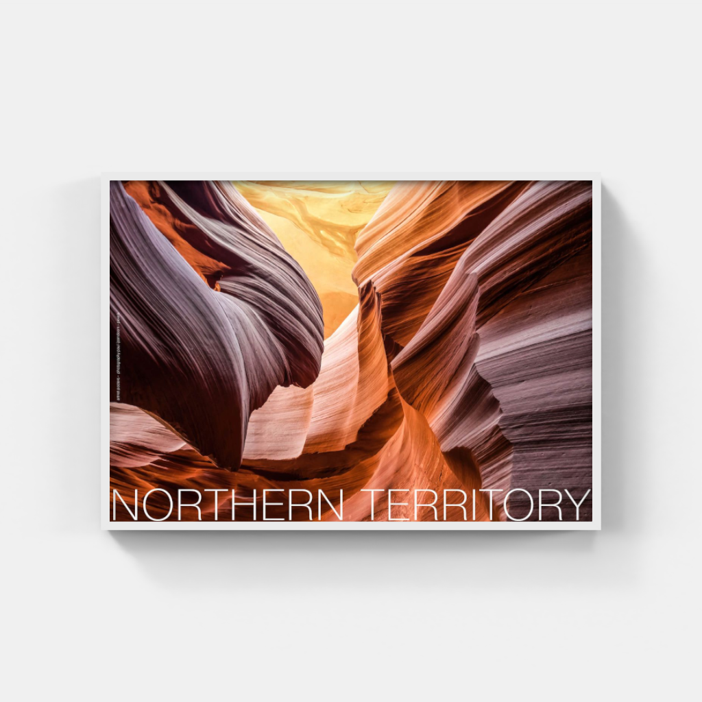 Northern Territory striated rocks poster