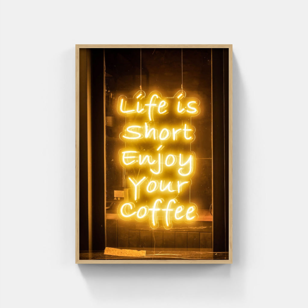 Life is Short neon - poster