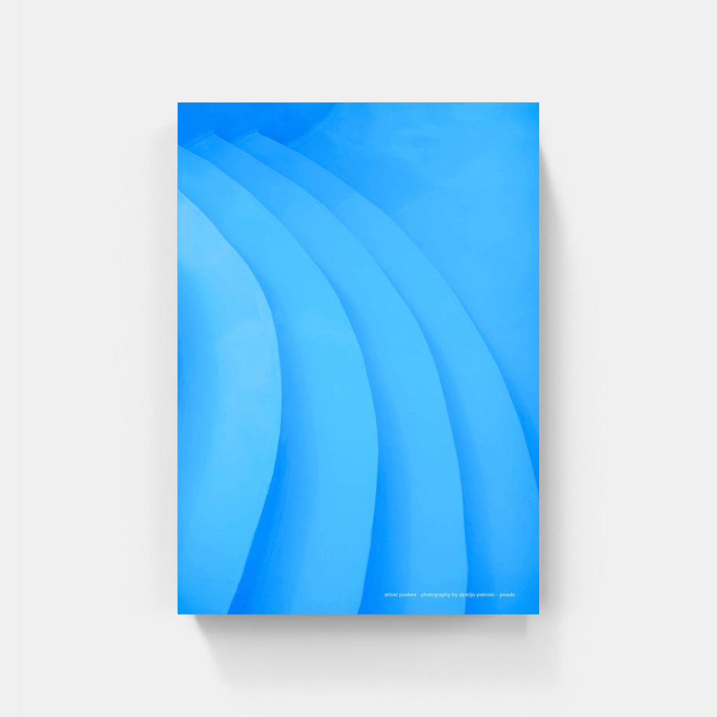 Cool Blue Pool architectural poster