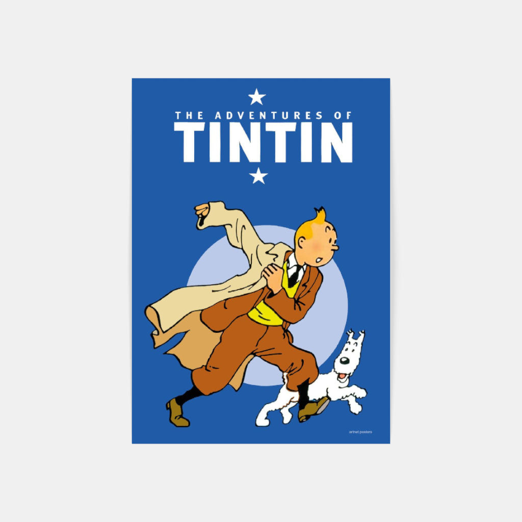 The Adventures of Tintin retro poster