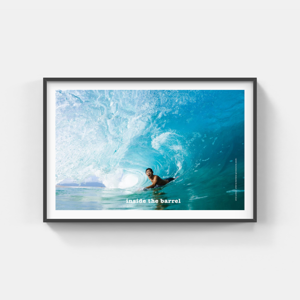 Inside the Barrel surfing poster
