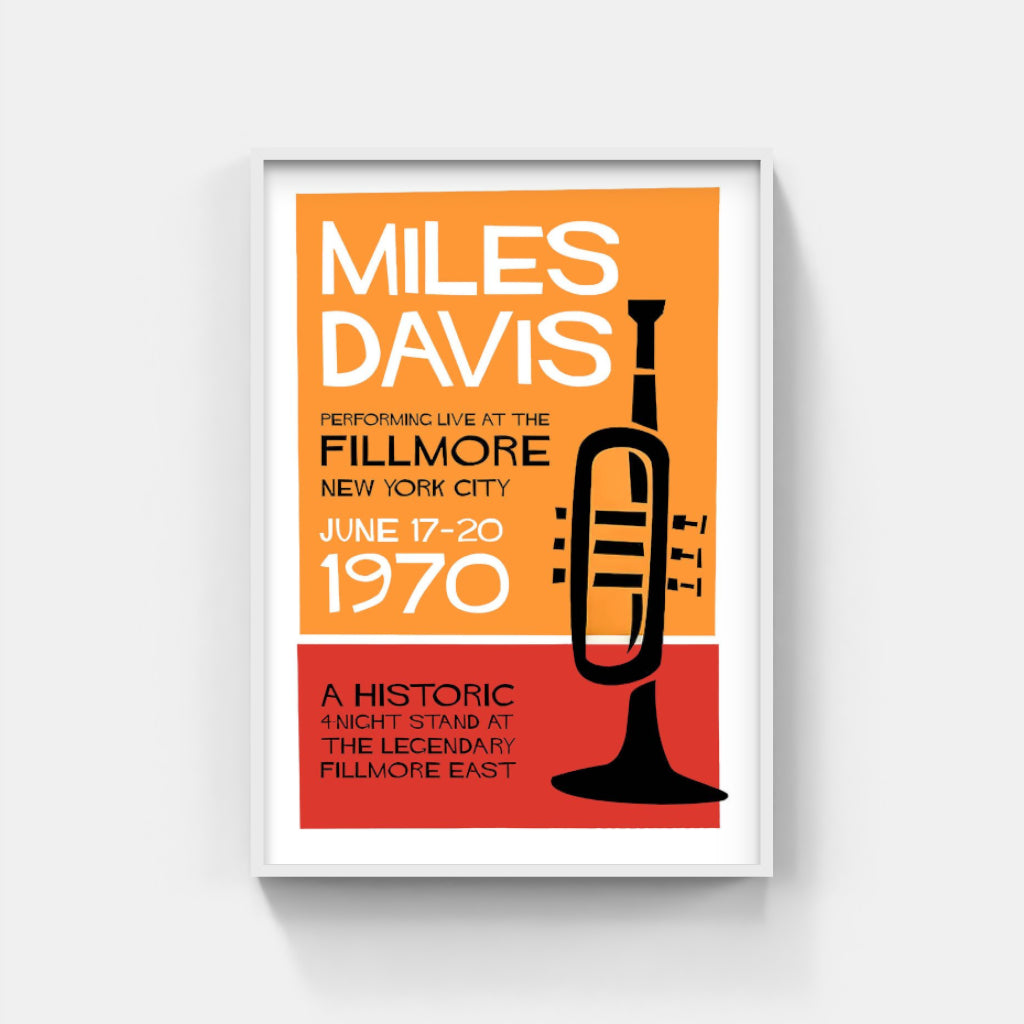 Miles Davis at Fillmore 1970 poster
