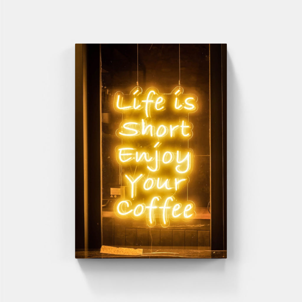 Life is Short neon - poster