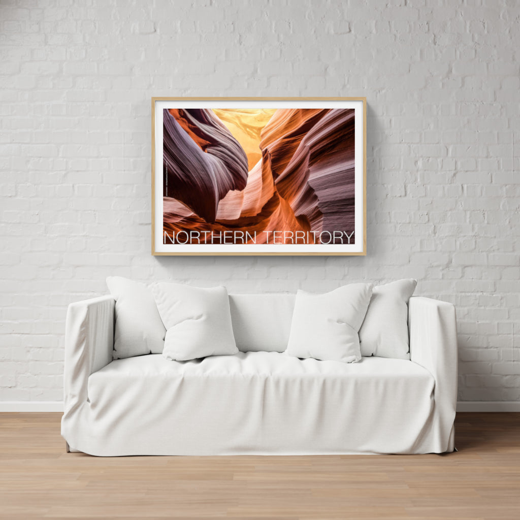 Northern Territory striated rocks poster
