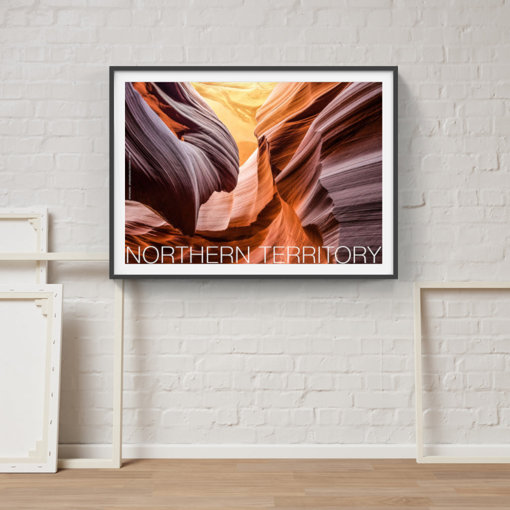 Northern Territory striated rocks poster