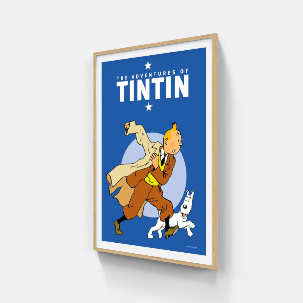 The Adventures of Tintin retro poster
