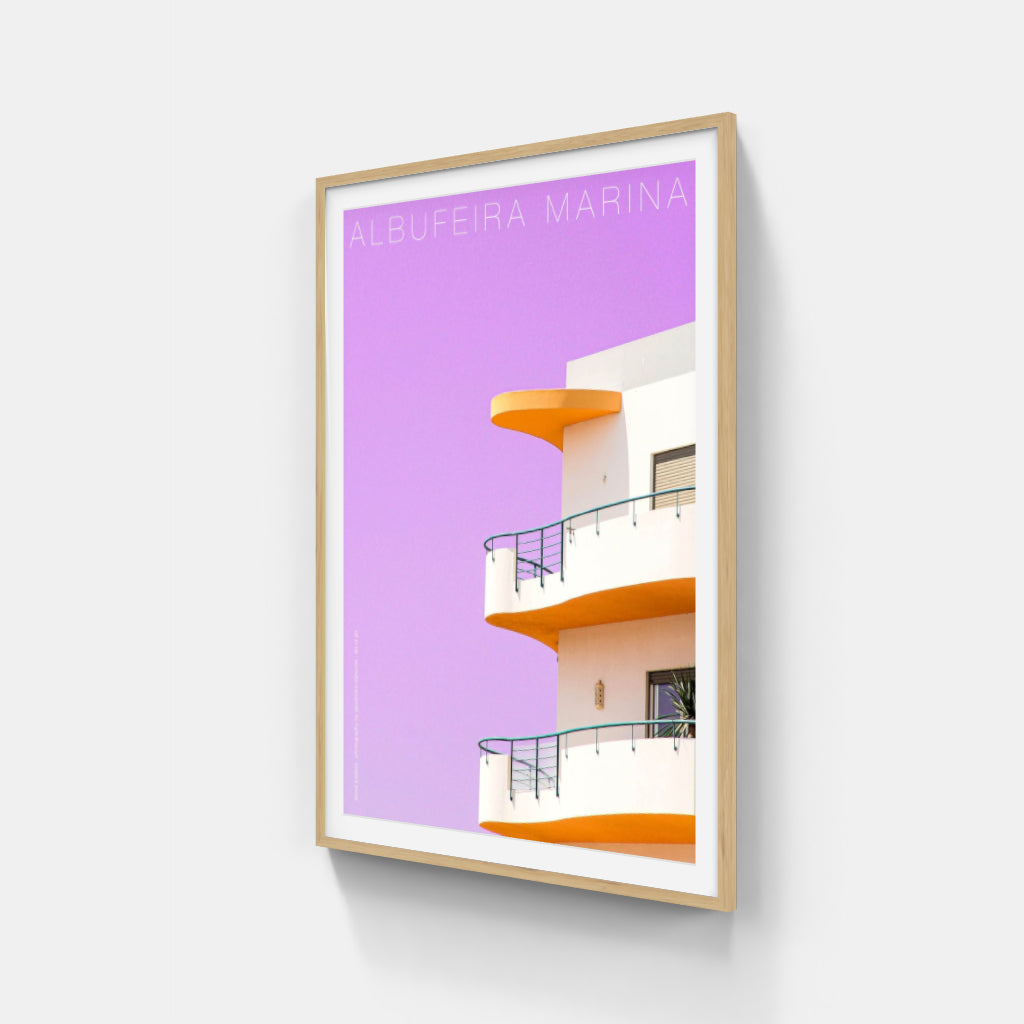 Albufeira Marina architectural poster