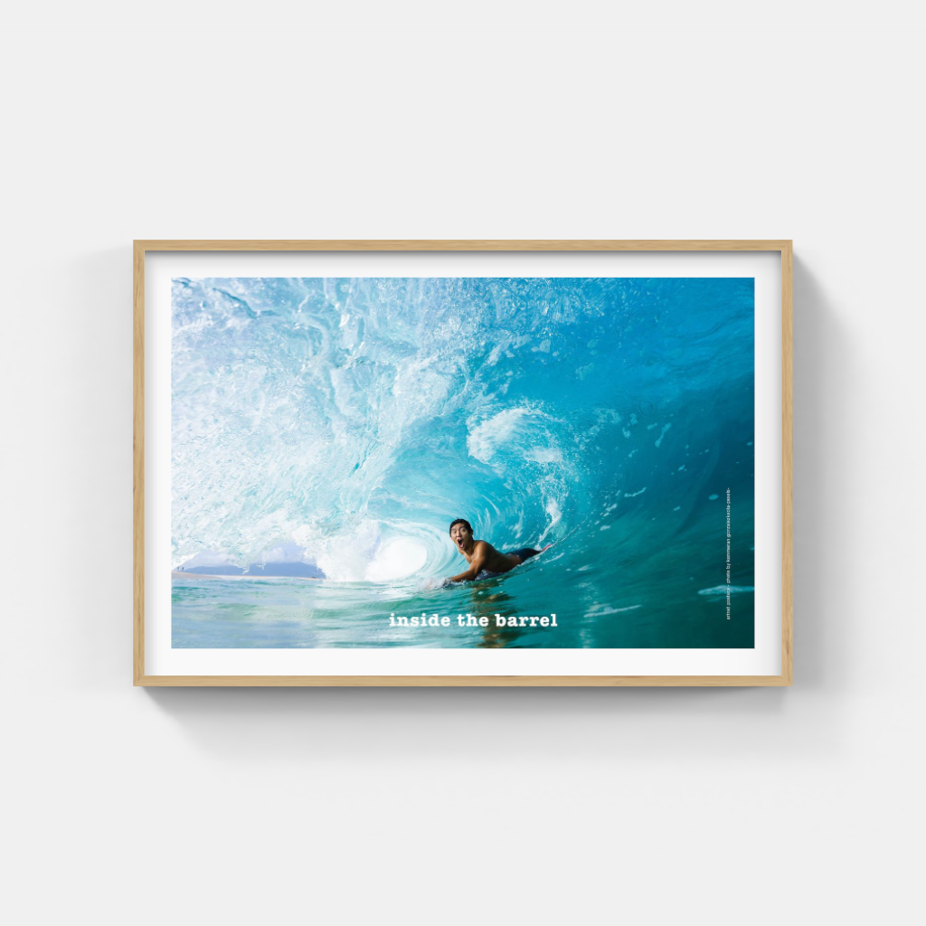 Inside the Barrel surfing poster