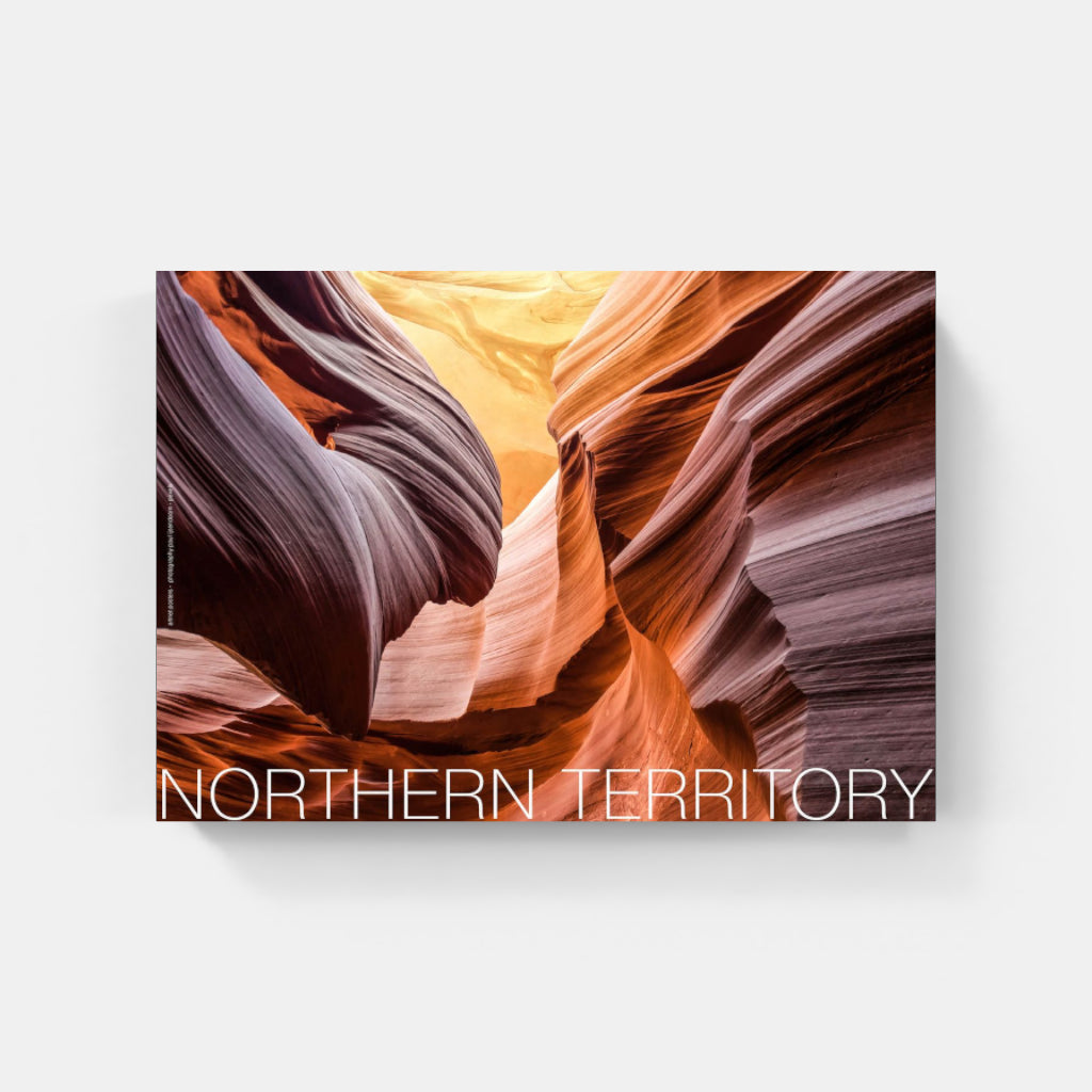 Northern Territory striated rocks poster