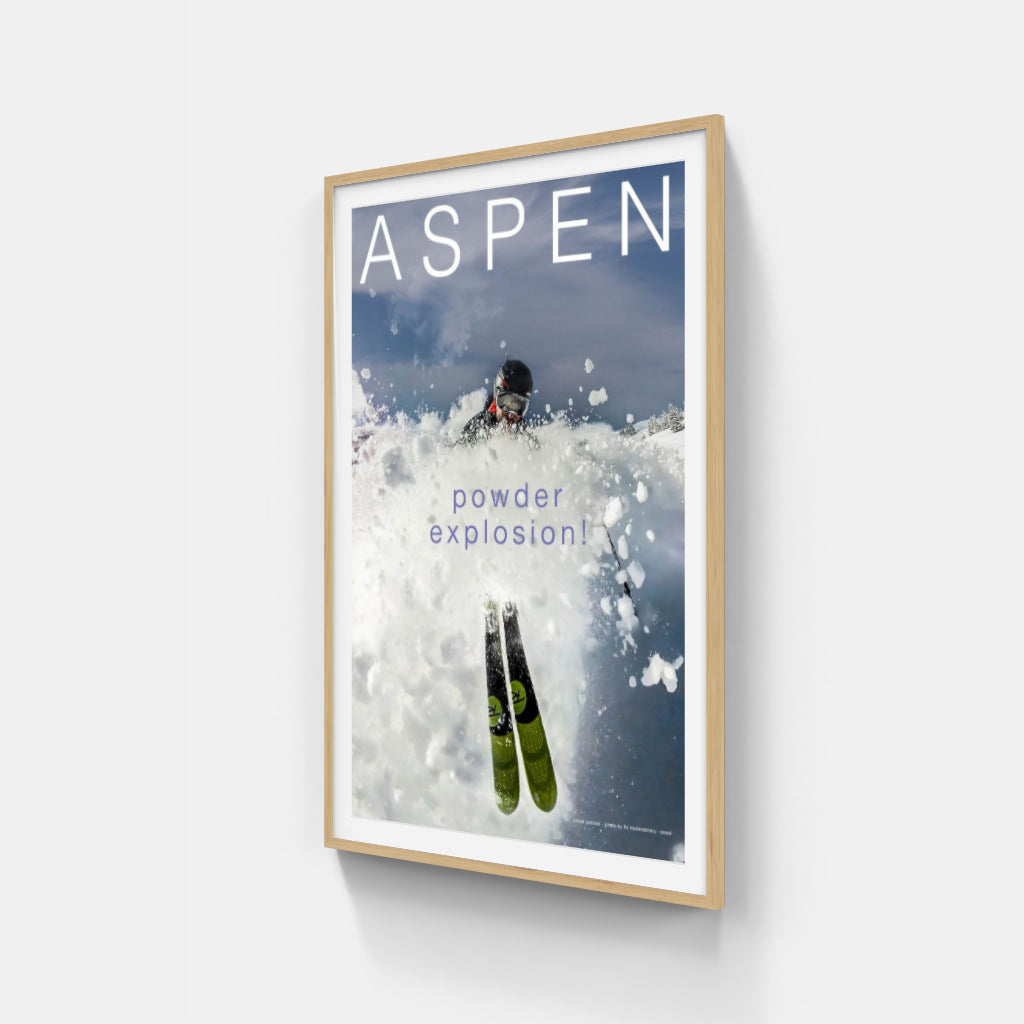 Aspen Powder skiing poster