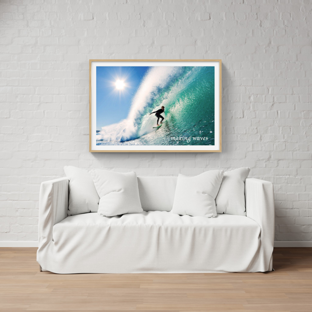 Making Waves surfing poster