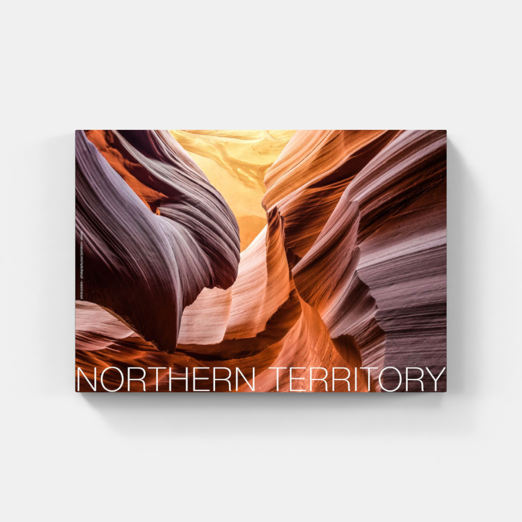 Northern Territory striated rocks poster